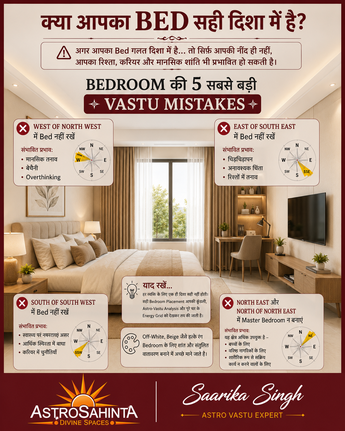 Bedroom Vastu Mistakes: बेड की गलत दिशा कैसे प्रभावित कर सकती है आपकी नींद, रिश्ते और करियर?