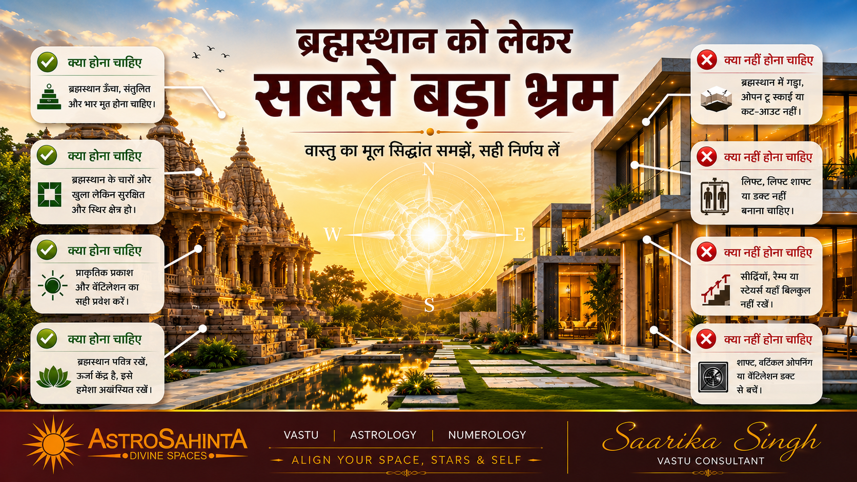 क्या वास्तव में ब्रह्मस्थान को Open to Sky छोड़ना चाहिए? जानिए वास्तु का वास्तविक सिद्धांत