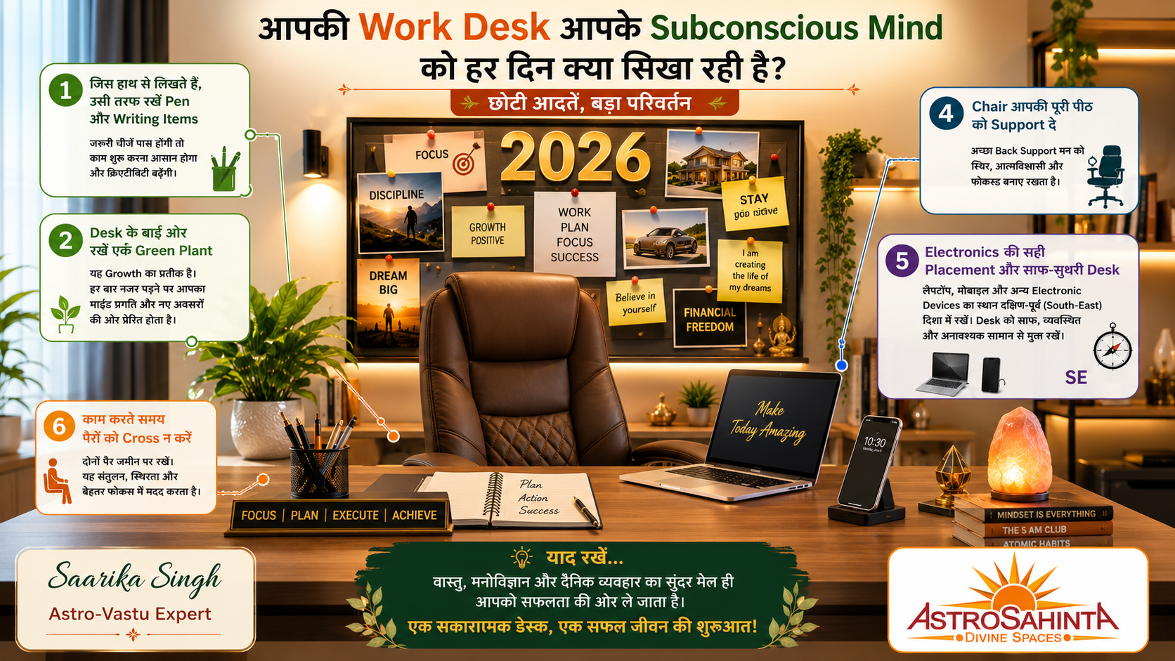 Work Desk Vastu Tips: कैसे आपकी Desk आपके Subconscious Mind को Success के लिए Program करती है?