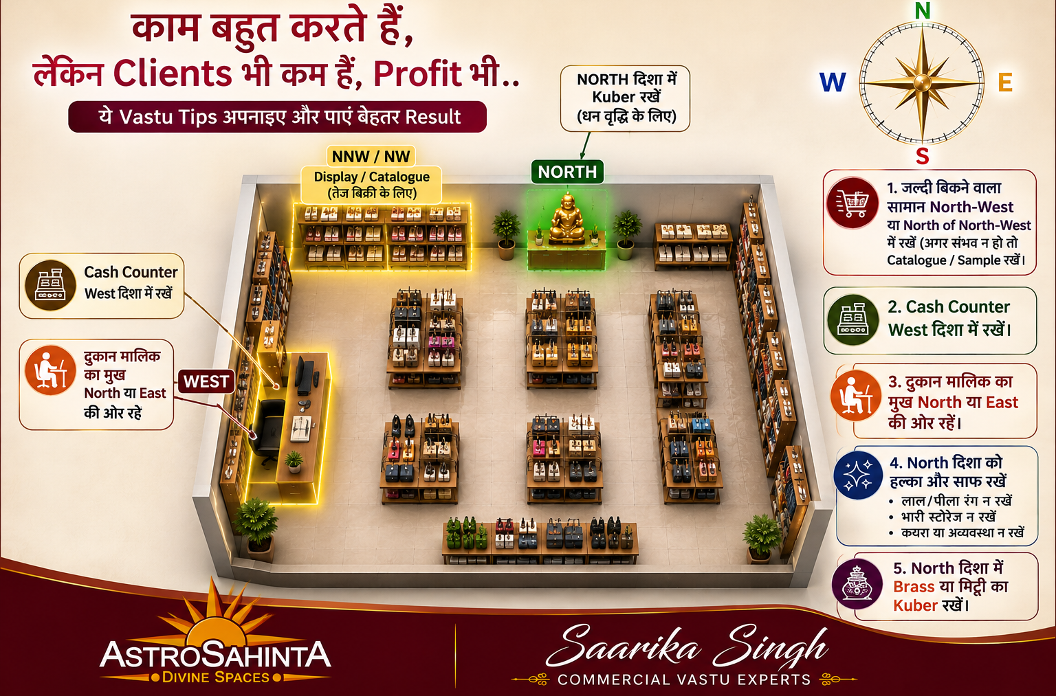 काम बहुत करते हैं, फिर भी Profit कम और Clients कम आते हैं? ये Vastu Tips अपनाइए